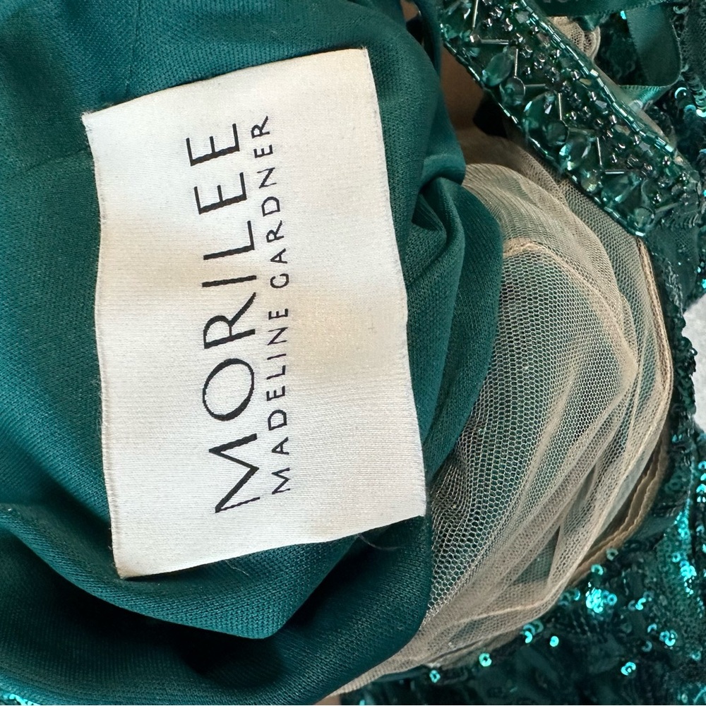 morilee madeline gardner formal prom green dress size 18 - Picture 13 of 15